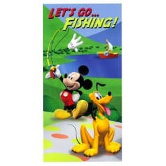 Beach Towel Mickey Disney LET'S GO FISHING