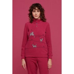 Warm Kittens Woman Pyjamas in Micropile