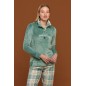 Pigiama Tuta Donna Soffice E Caldo Coral Fleece Verde Noidinotte