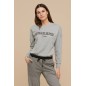 Pyjamas pour femmes en coton chaud en peluche gris Noidinotte