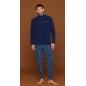 copy of Men's Pyjamas in Warm Green Cotton with Plaid Pants Noidinotte