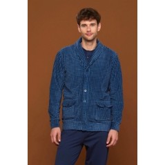 copy of Men's Pyjamas in Warm Green Cotton with Plaid Pants Noidinotte