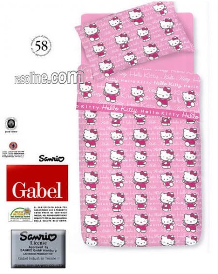 Duvet Set ,a fitted sheet, duvet cover and pillow cases Hello Kitty Step Up