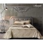 Super King Size Bedspread in Jacquard "CORA" Taupe GF Ferrari