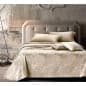 Super King Size Bedspread in Jacquard "CORA" Taupe GF Ferrari