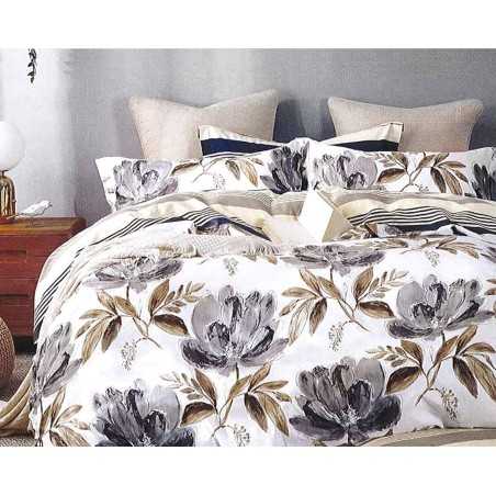 Cubre cama Matrimonial FLOWER + 2 fundas de almohada 40x40cm