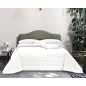 Pure Cotton Satin Quilted Bedcover Super King size White Quilt VENERE