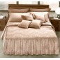 Beadspread bed-cover in satin Jacquard Giada Pink