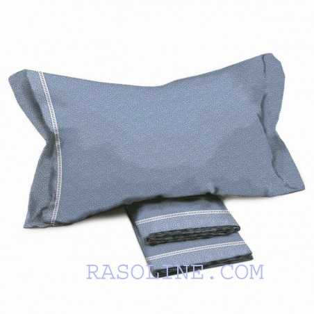 Ensemble de draps en coton double CRONO bleu aviation