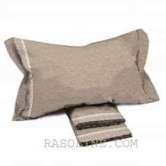 Komplettes Baumwoll Bettlaken-Set Doppelbett CRONO Taupe