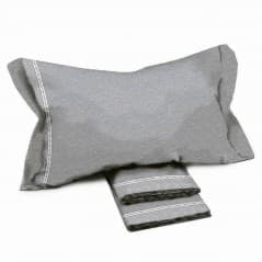 Ensemble de draps en coton double CRONO Gris