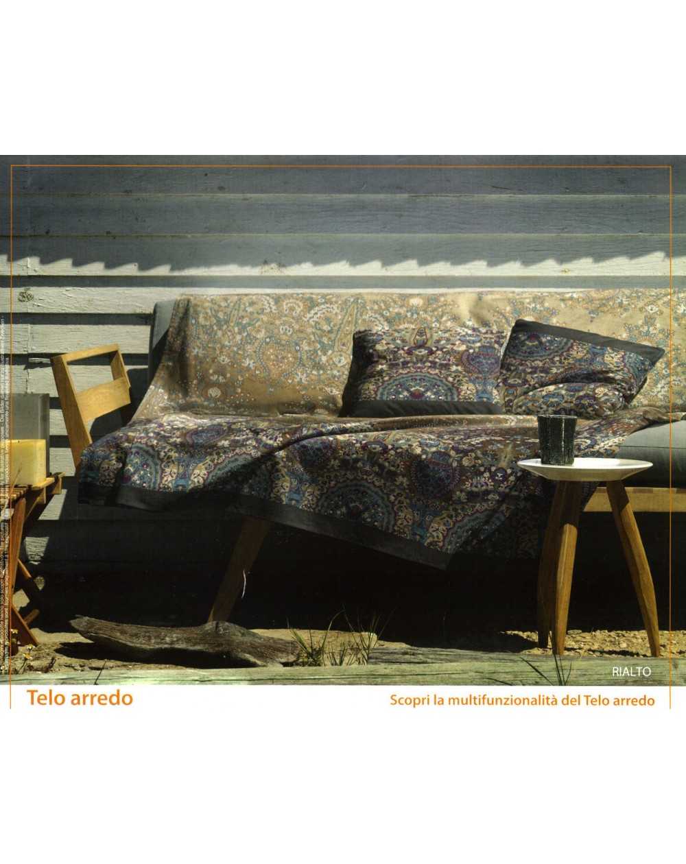 Copridivano Telo Arredo Bassetti Granfoulard MONTEFANO R1 Rosso